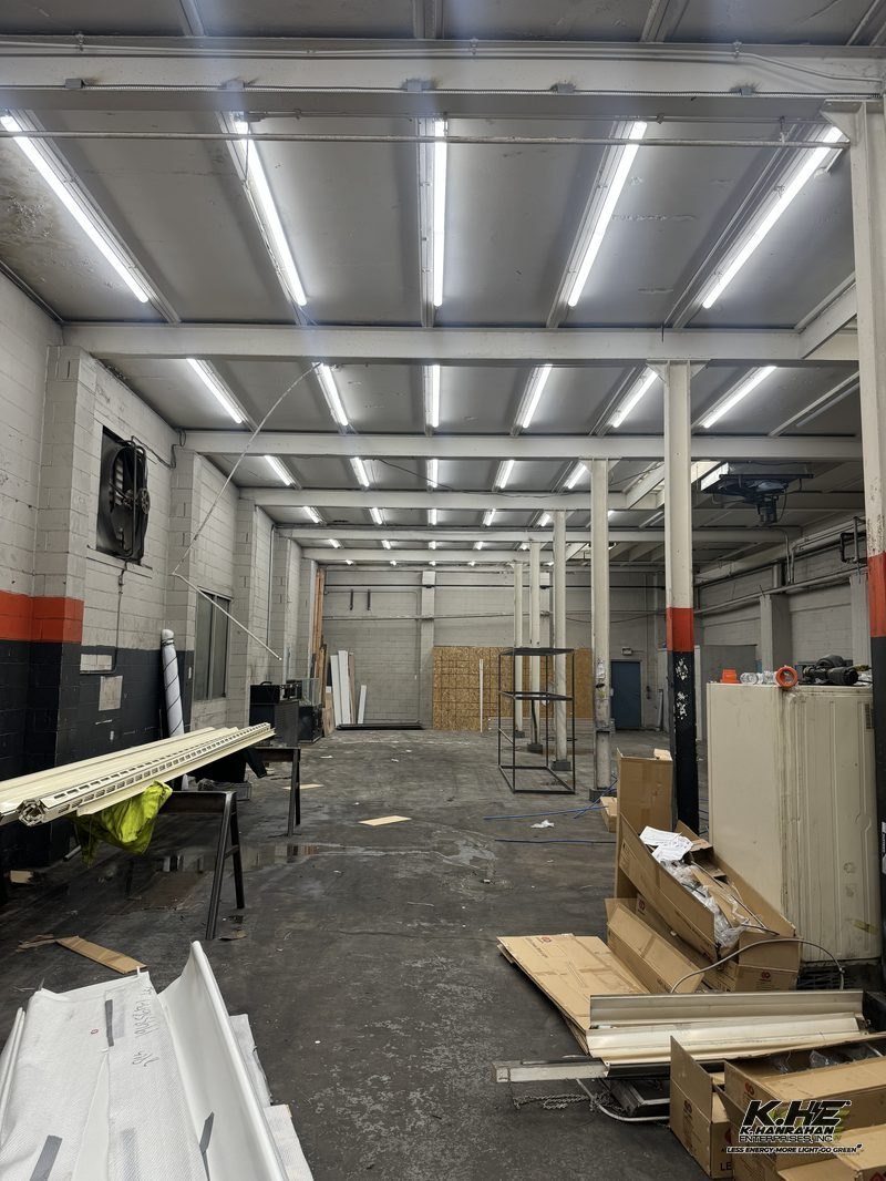 Commercial lighting interior install
